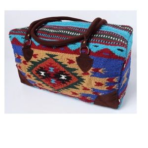 Handwoven Southwest Go West Weekender Bag
